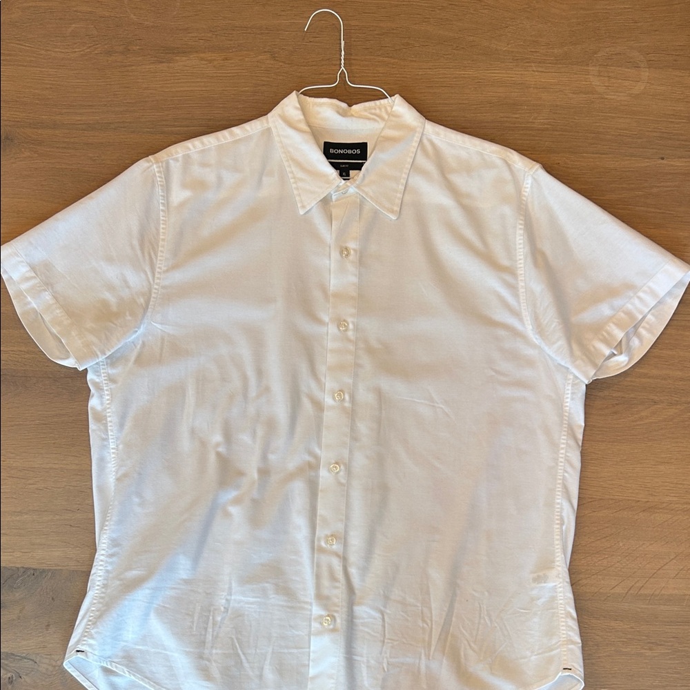 Bonobos Men's Classic White Button Down Shirt-XL